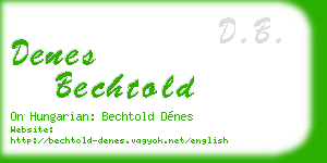 denes bechtold business card